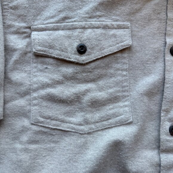 Burnside Heather Gray Button-Up Shirt Cotton Polyester Blend Mens Size XL - Picture 4 of 8